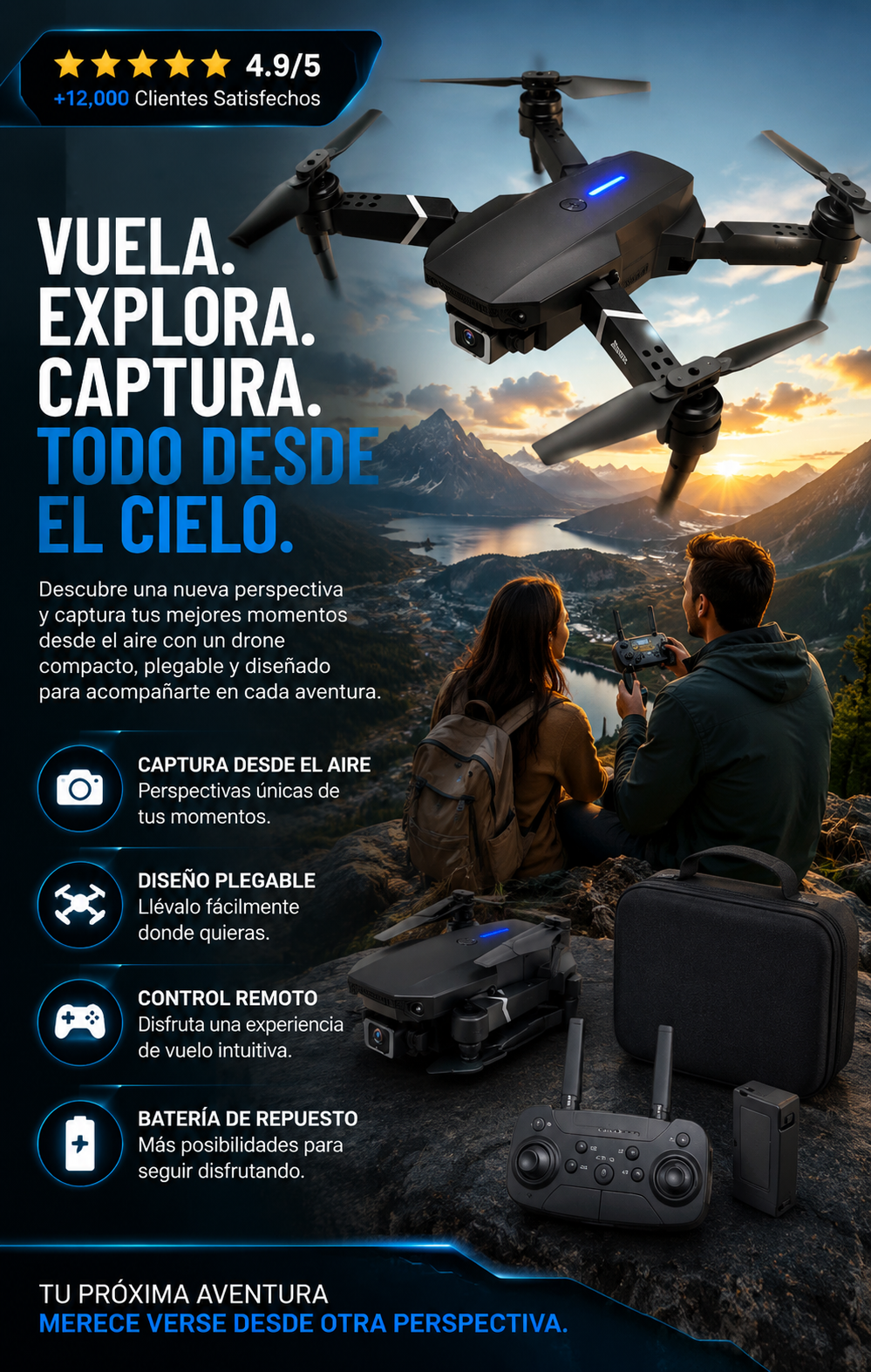 Drone Con Camara 4k E88pro