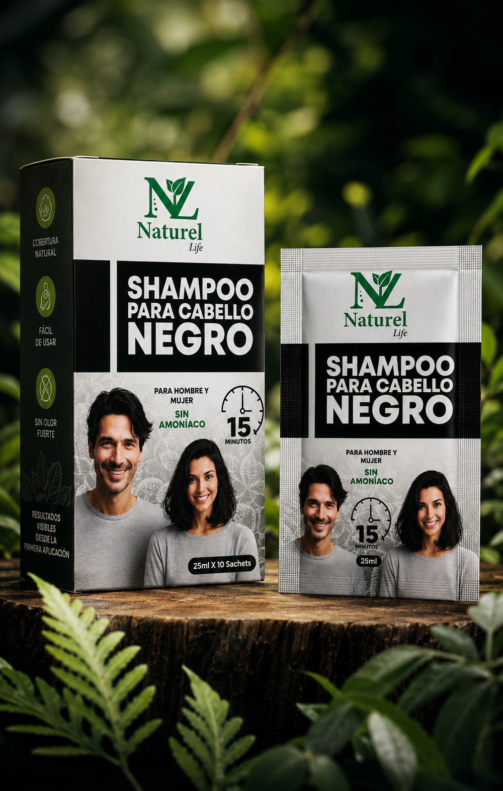 Shampoo Anticanas negro Natural