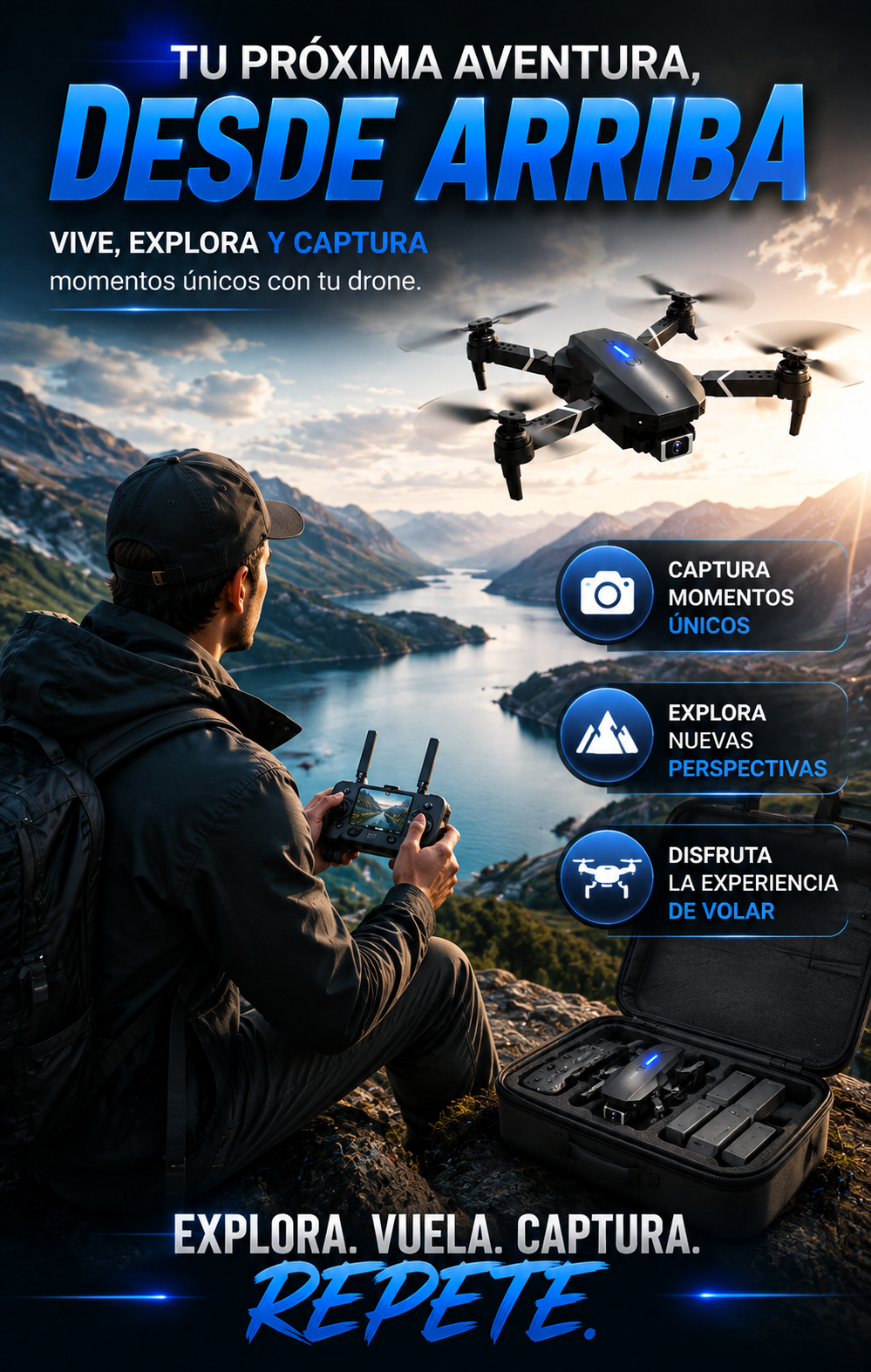 Drone Con Camara 4k E88pro