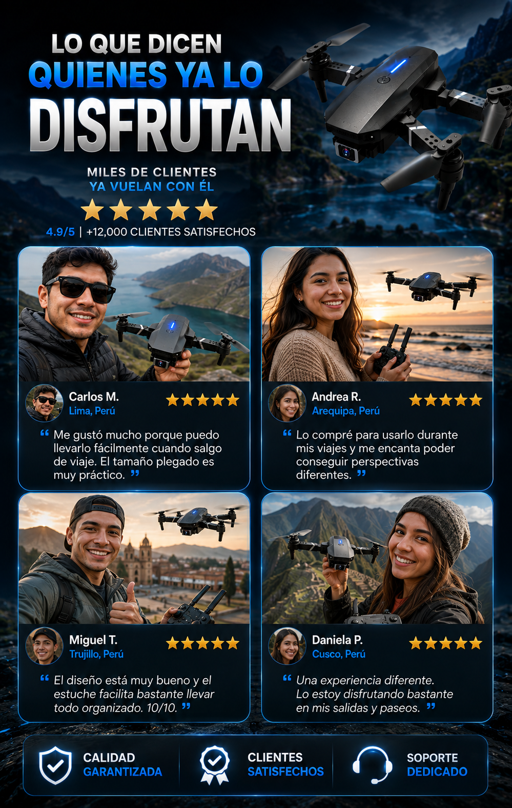 Drone Con Camara 4k E88pro
