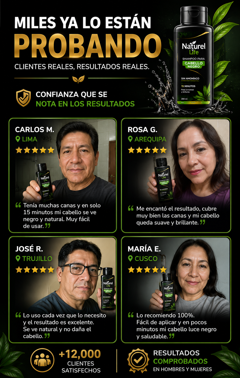 Shampoo Anticanas negro Naturel