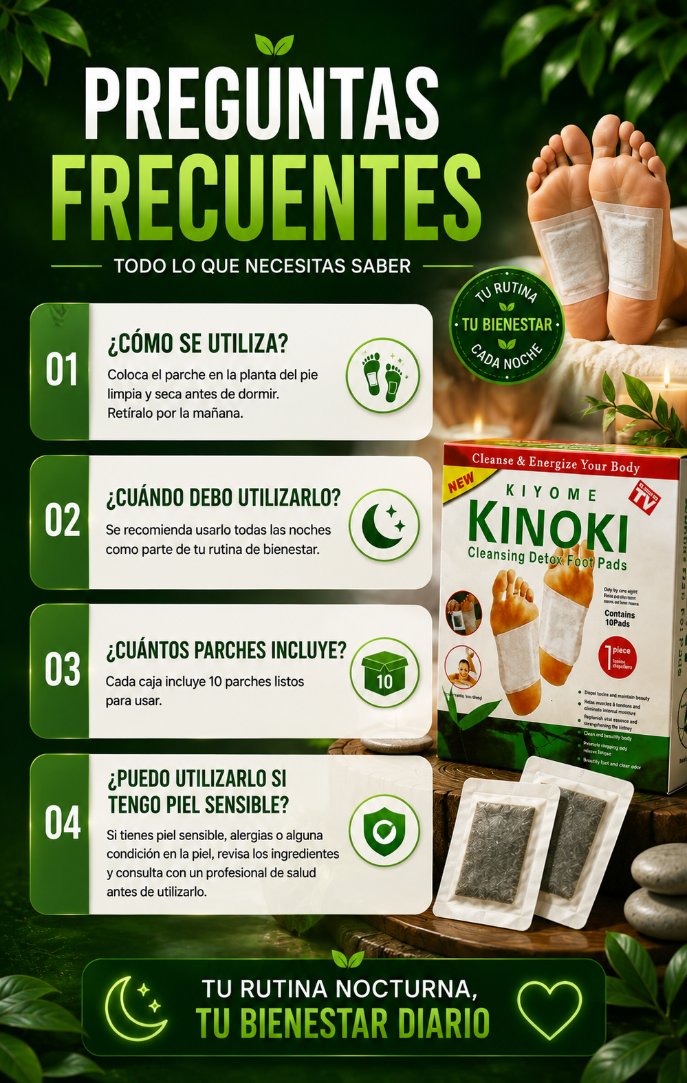 30 Parches Kinoki Desintoxicante